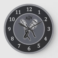 TOOLS custom monogram wall clocks