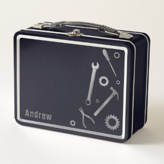 Tools Dad Mechanic Metal Lunchbox 