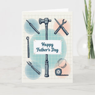 Tools Floral Fathers Day Card