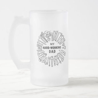 Tools for dad frosted glass beer mug