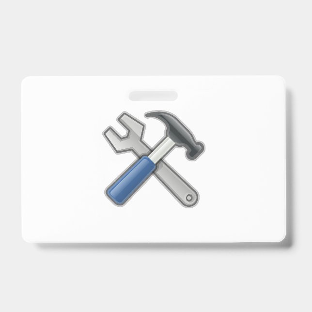 Tools, Hammer and Wrench ID Badge (Front)