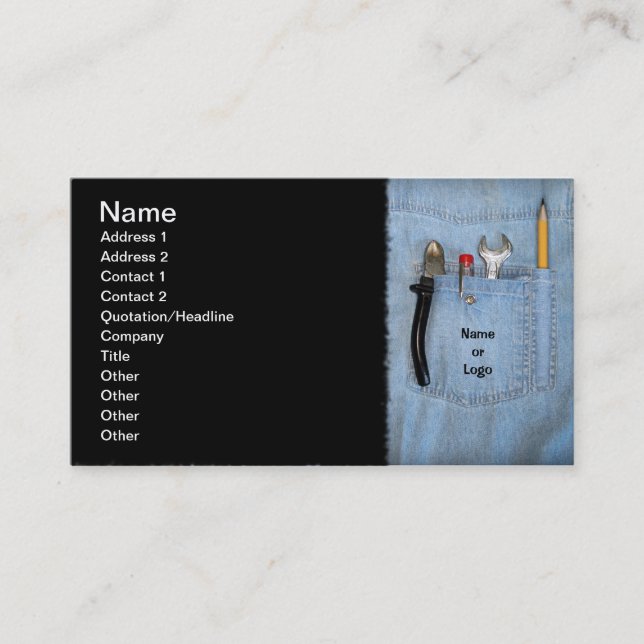 Tools in Pocket Business Card (Front)