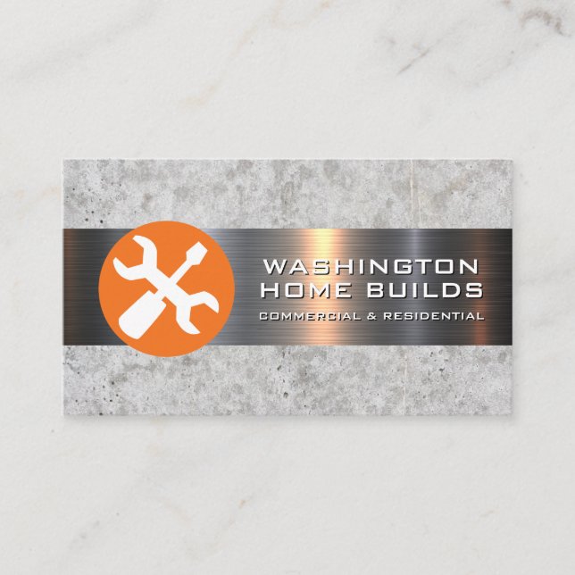 Tools Logo | Construction Vehicle Business Card (Front)