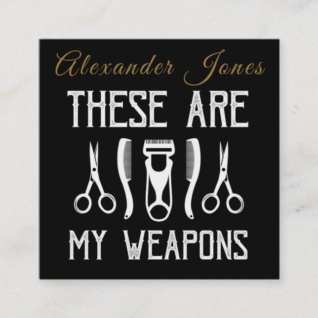 Tools of the Trade Personalise Square Business Card (Front)