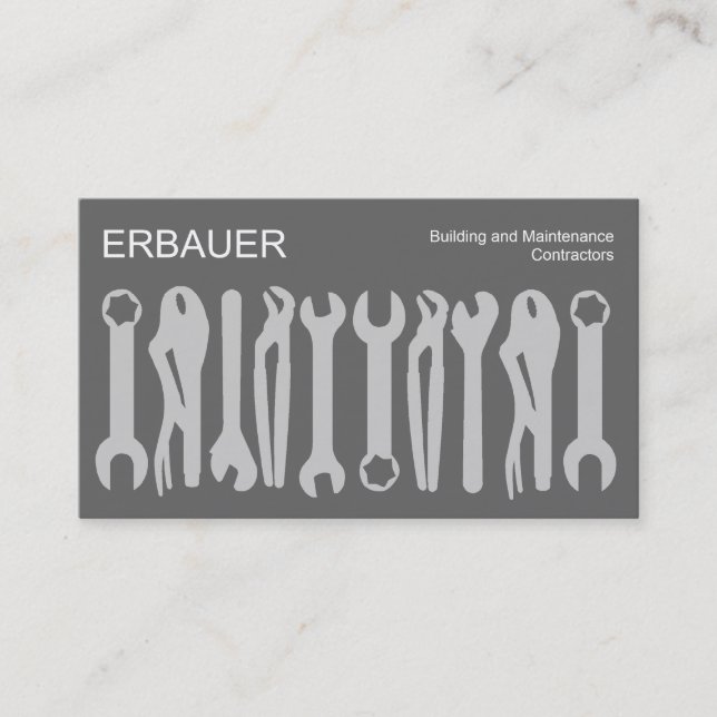 Tools of the Trade - Shades of Grey Business Card (Front)