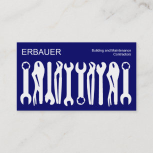 Tools of the Trade - White on Dark Blue 000066 Business Card