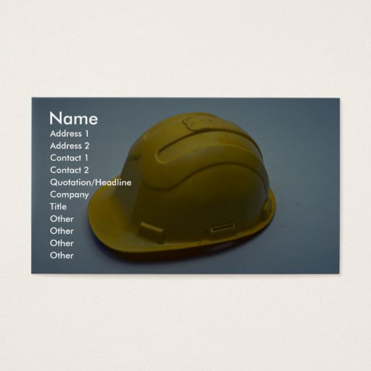 Tools of Trade- Hard hat Business Card