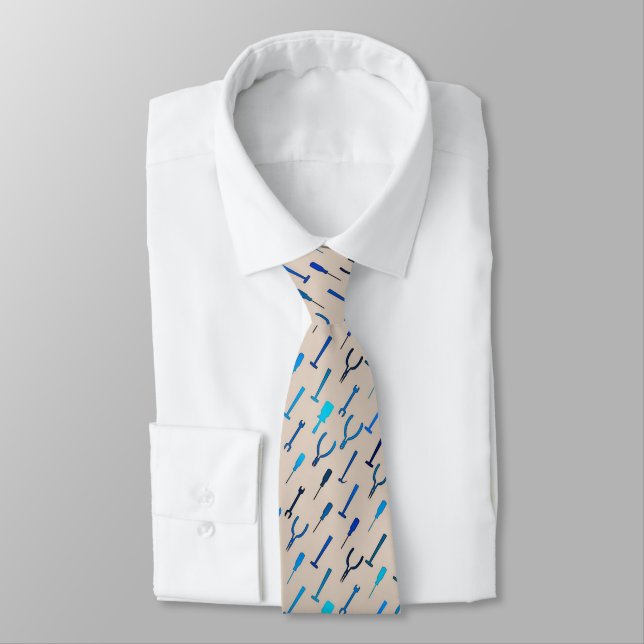 Tools, on medium grey tie (Tied)