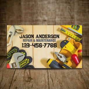 Tools Repair Maintenance Construction Handyman Business Card