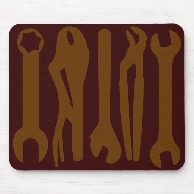 Tools - Shades of Brown Mouse Mat (Front)
