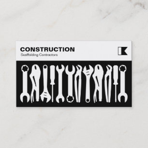 Tools - White on Black Business Card