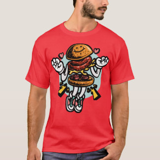 toon Aesthetic Happy Burger T-Shirt