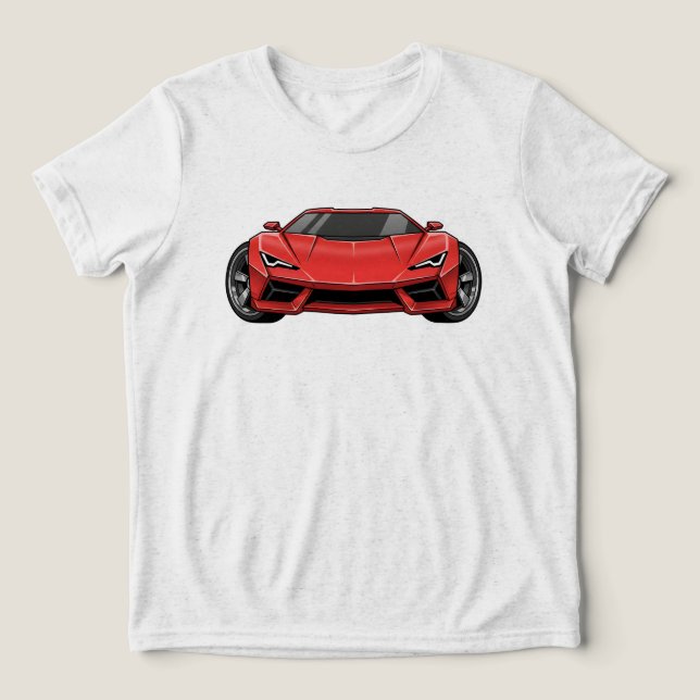 Toon Car Style Tri-Blend Shirt (Design Front)