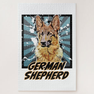 Toon Dogs: German Shepherd Jigsaw Puzzle