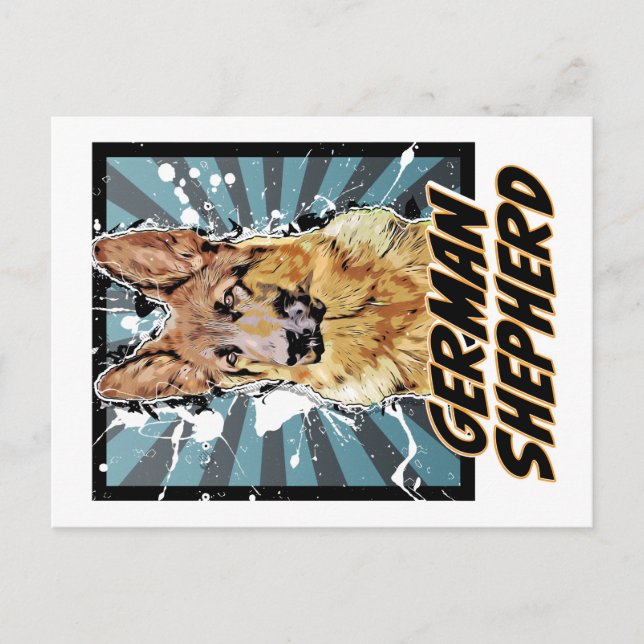 Toon Dogs: German Shepherd Postcard (Front)