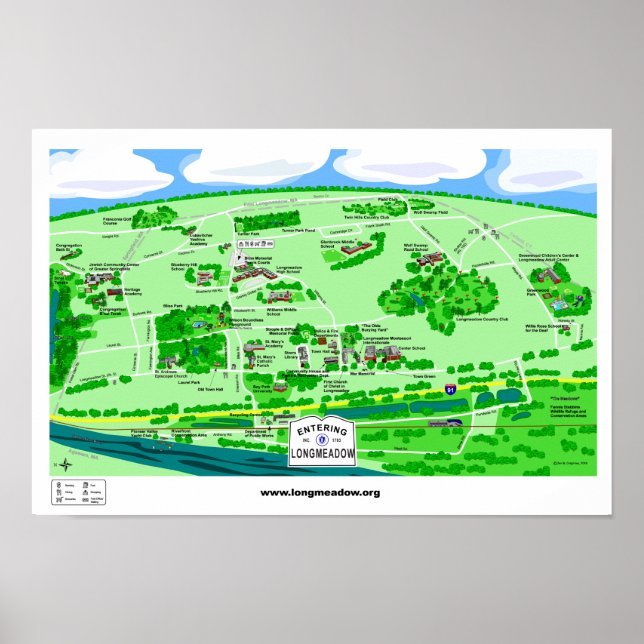 Toon of Longmeadow Poster (16.5x11" updated 2016" (Front)