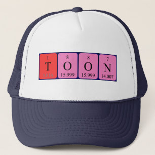 Toon periodic table name hat