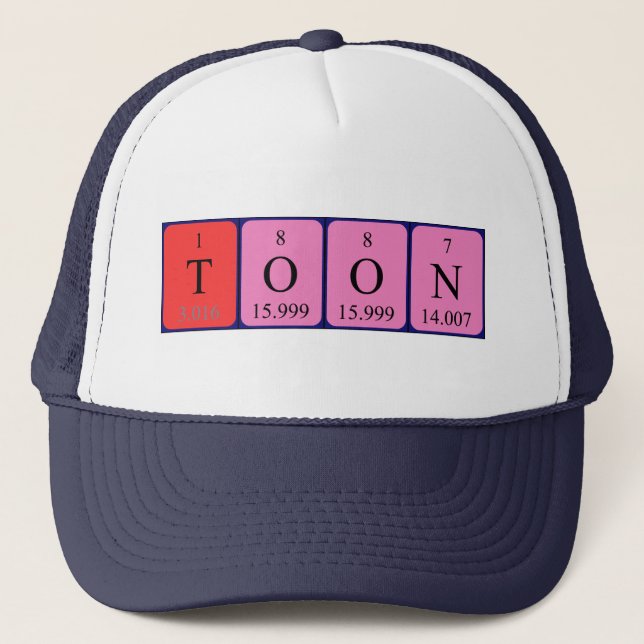 Toon periodic table name hat (Front)