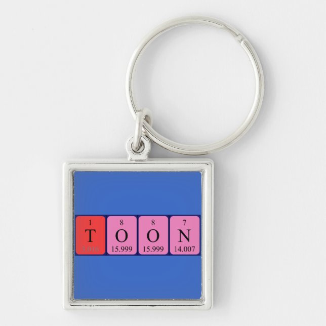 Toon periodic table name keyring (Front)