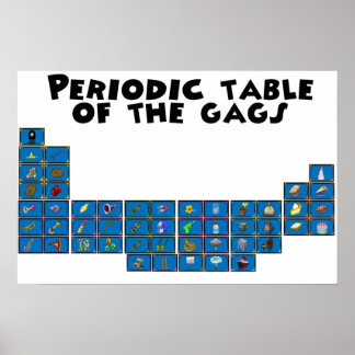 Toon Town periodic table of the gags Poster