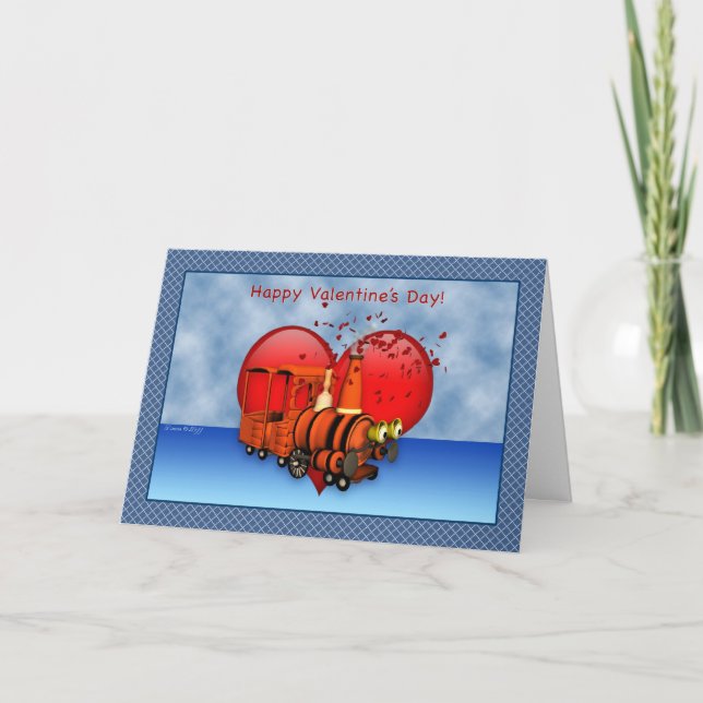 Toon Train Happy Valentine's Day Card (Front)