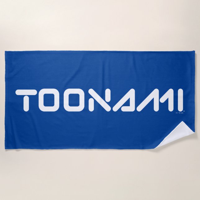 Toonami Digital Font Logo Beach Towel (Front)