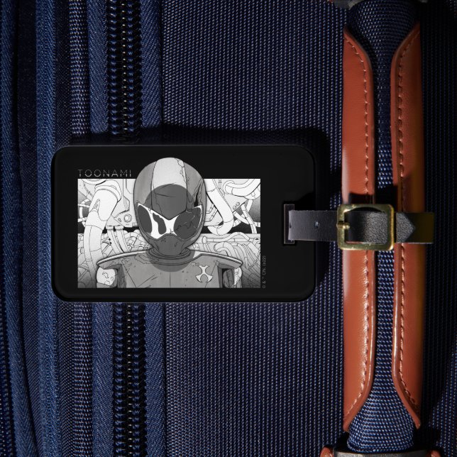 Toonami TOM 5 Countdown Comic Bumper Luggage Tag (Front Insitu 4)