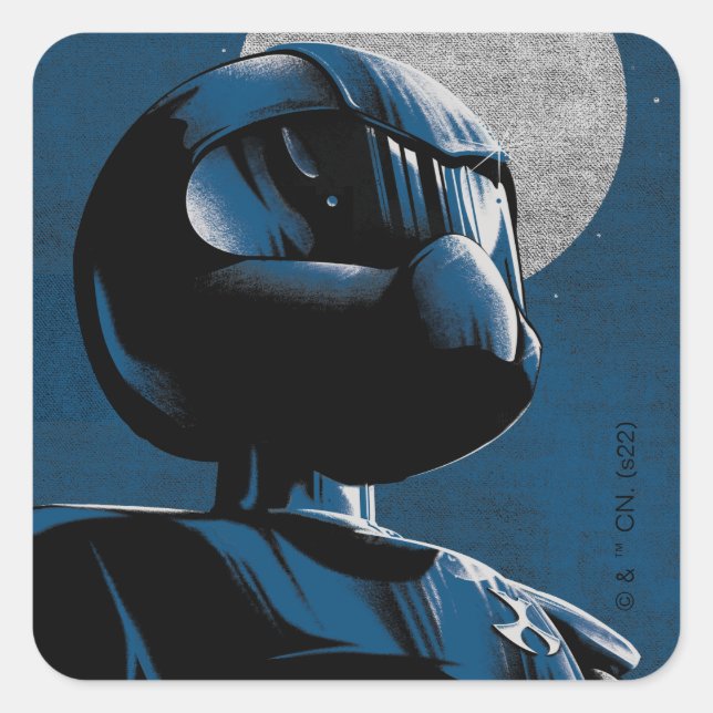 Toonami TOM 5 Moonlight Graphic Square Sticker (Front)