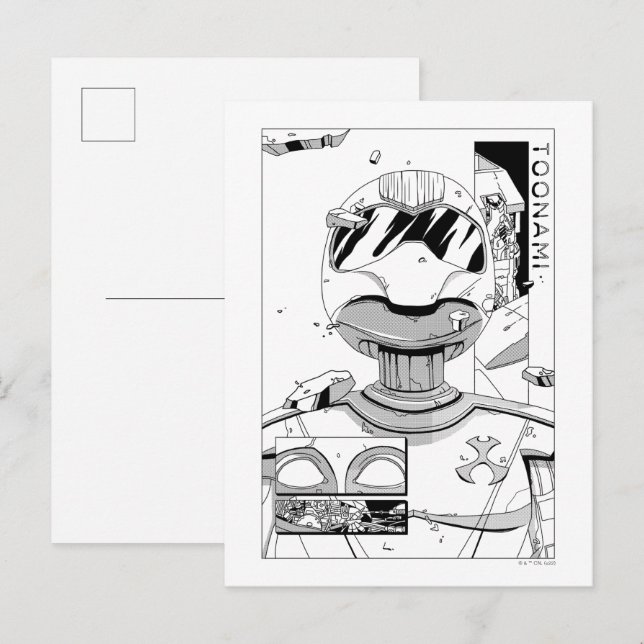 Toonami TOM 5 & SARA Comic Style Bumper Postcard (Front/Back)