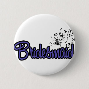 ToonDoveBridesmaidInd 6 Cm Round Badge