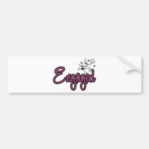 ToonDoveEngagedPink Bumper Sticker