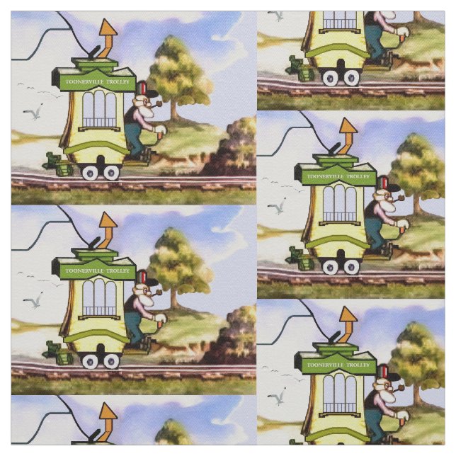 Toonerville Trolley Fabric (Swatch)