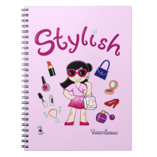 TOONVIDUALS Stylish Model Girl 2 Spiral Notebook
