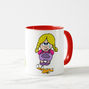 Toonworks Mugs Little Girl Spilt Juice Mug