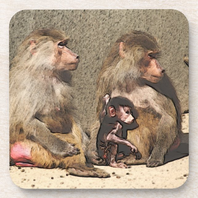 toony baboons coaster (Front)