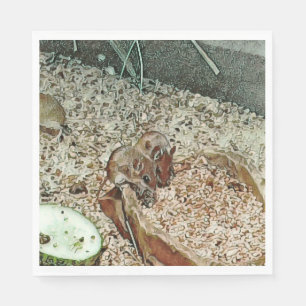 Toony dwarf mice napkin