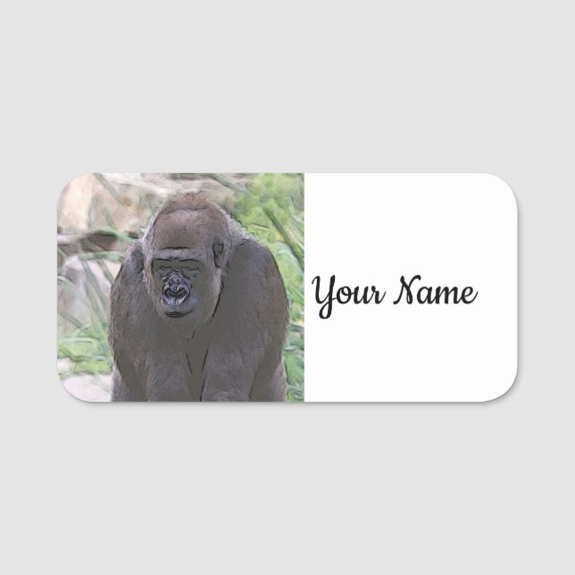 toony Gorilla Name Tag (Front)