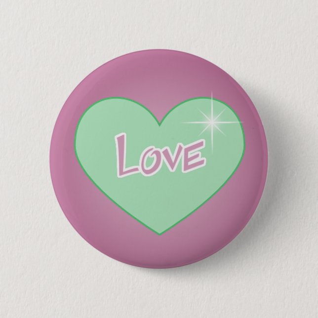 Toony Heart Love Button (Front)