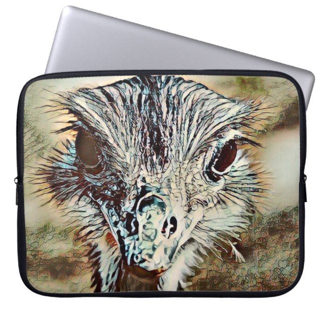 toony ostrich laptop sleeve (Front)
