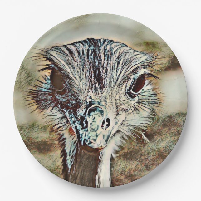 toony ostrich paper plate (Front)