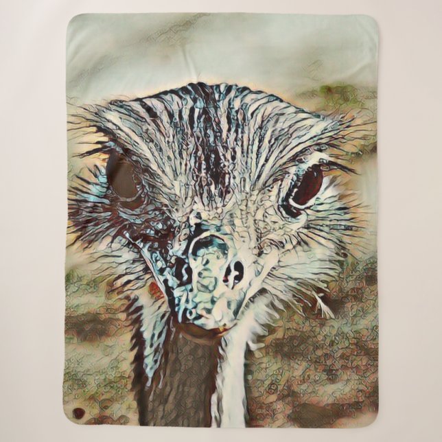 toony ostrich sherpa blanket (Front)