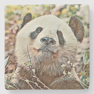 toony panda stone coaster
