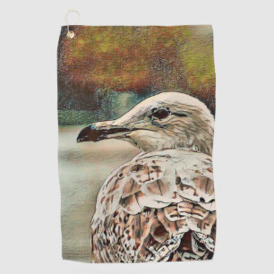 toony seagull golf towel
