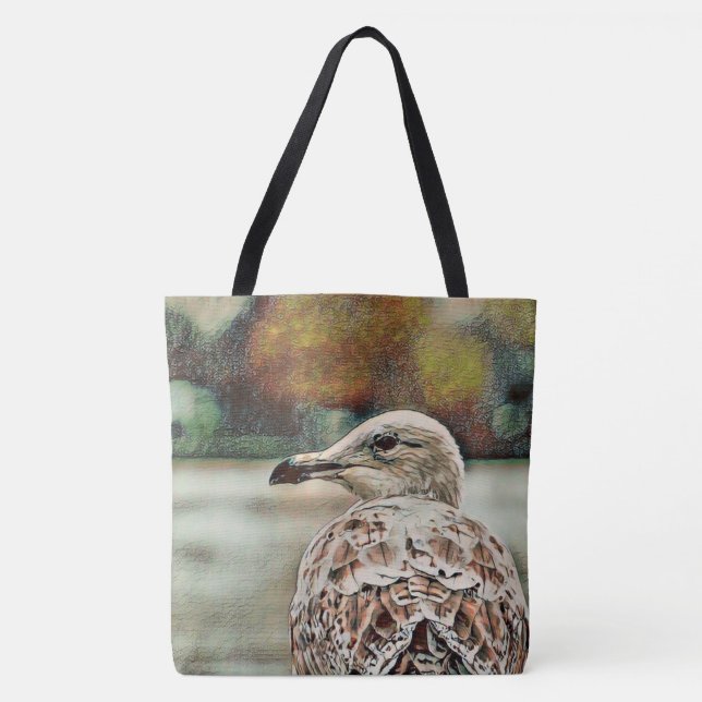 toony seagull tote bag (Front)