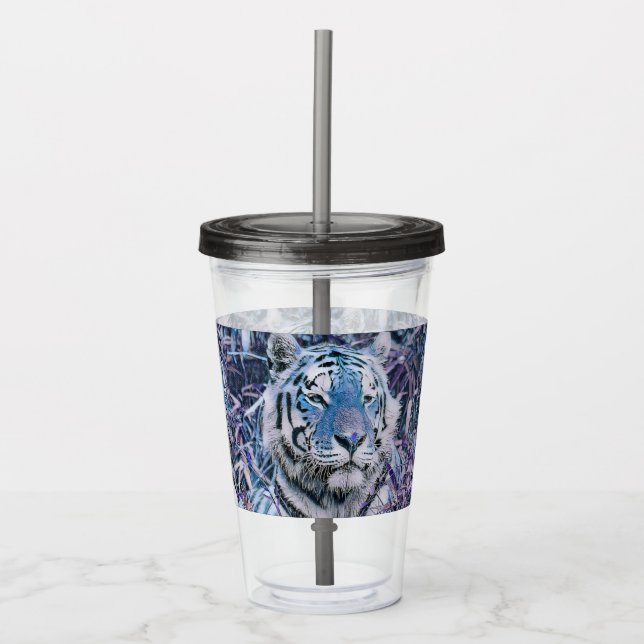 Toony Tiger blue Acrylic Tumbler (Front)