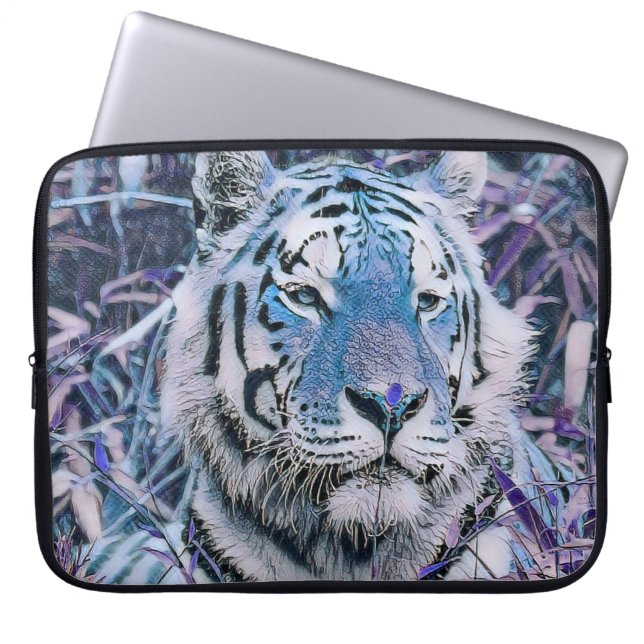 Toony Tiger blue Laptop Sleeve (Front)