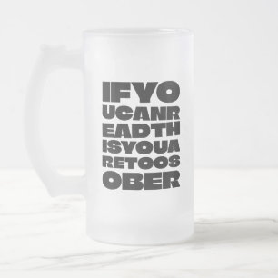 TooSober Bold Typography Frosted Mug