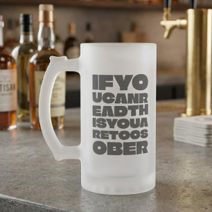 TooSober Bold Typography Frosted Mug