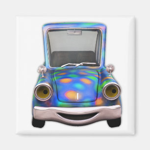 Toot! Toot! the Cute Little Cartoon Car Magnet