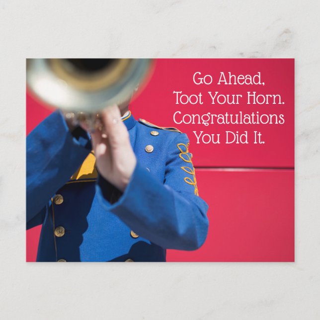 Toot Your Horn - Band Player Postcard (Front)
